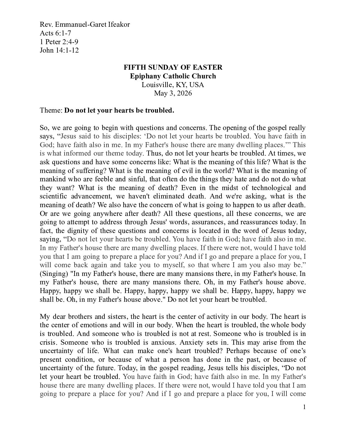 Rev. Emmanuel-Garet Ifeakor – May 3, 2026